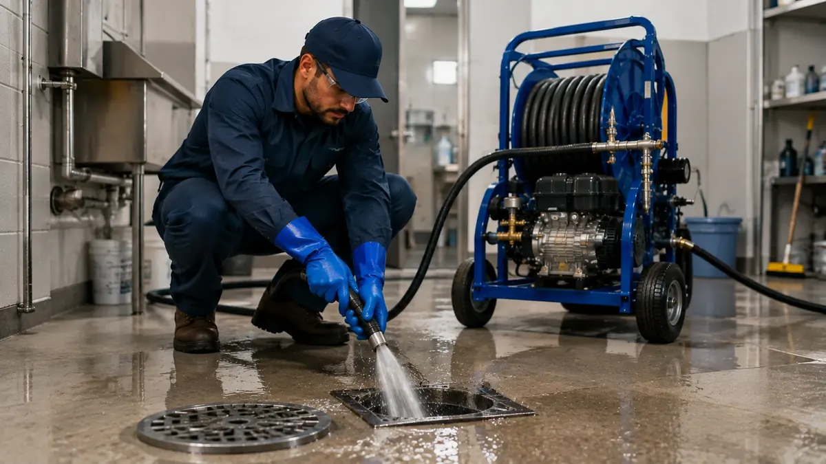 Floor Drain Hydro Jet Cleaning in Mc Kittrick