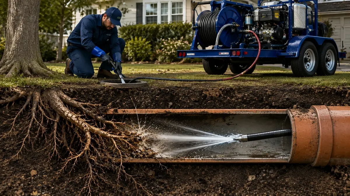 Tree Root Removal with Hydro Jetting in Mc Kittrick